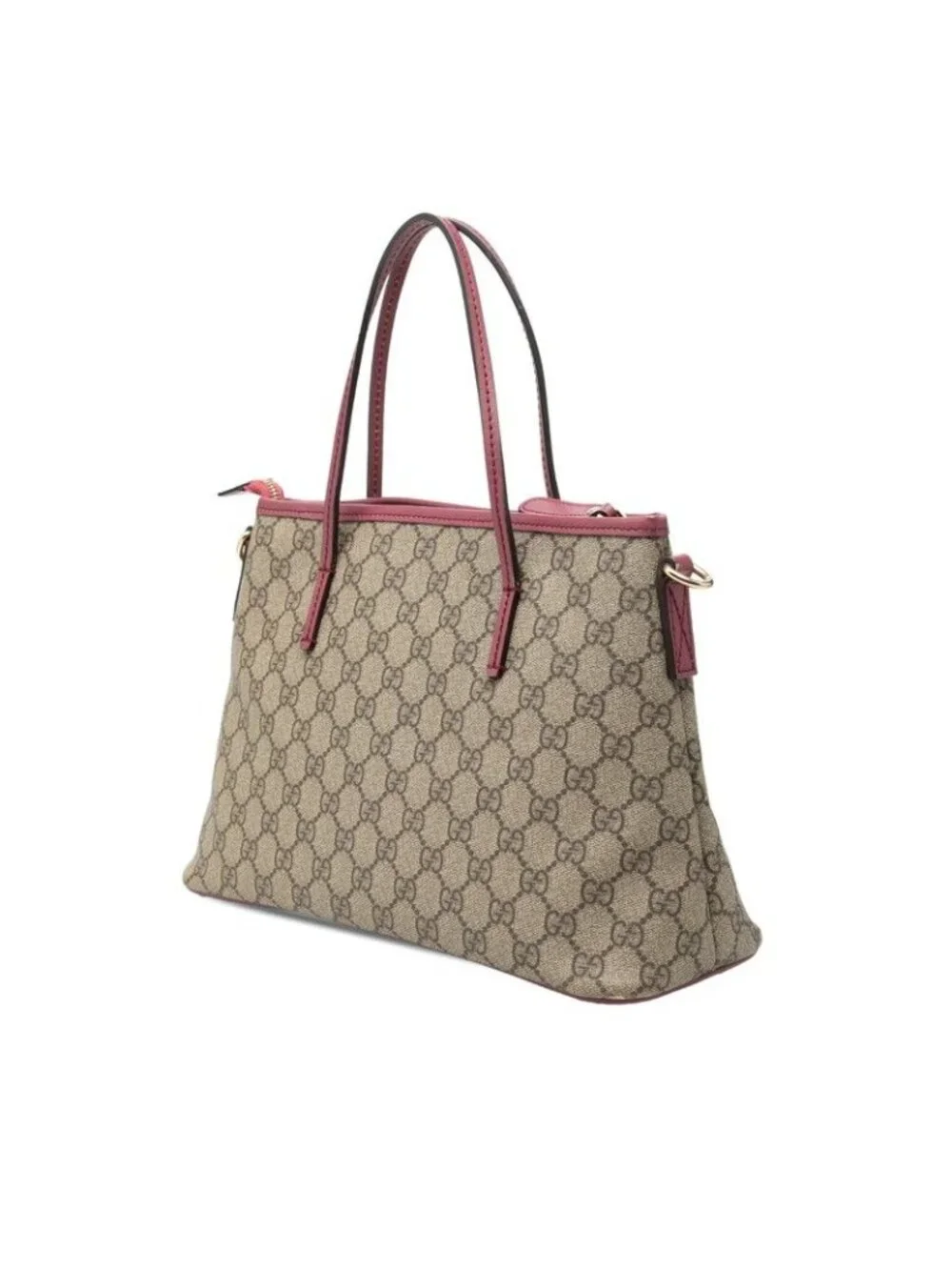 ★SOLD★ Gucci GG Supreme Tote Beige Pink Leather - Picture 2 of 6